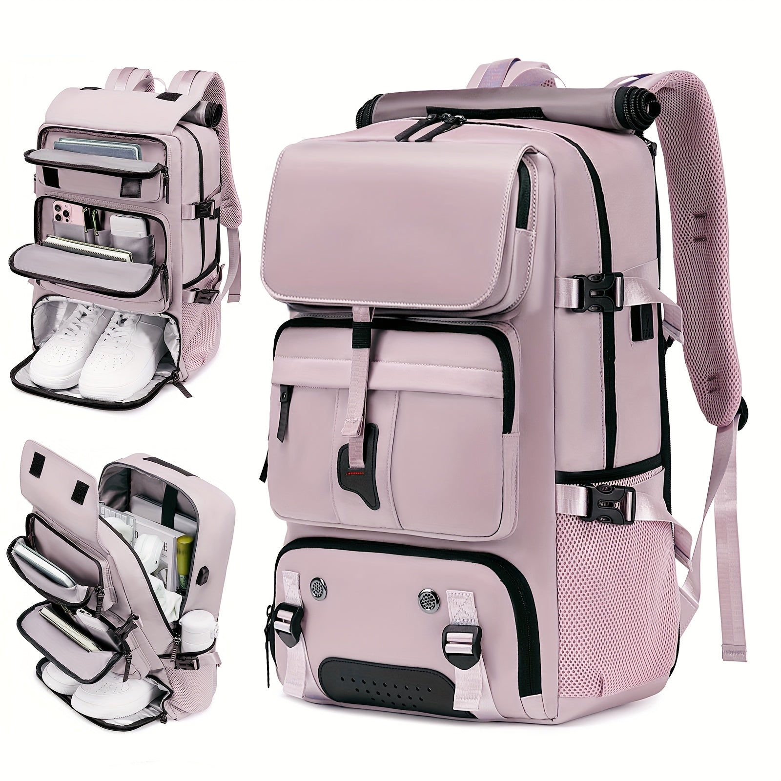 Ein großer Laptop-Rucksack, sowohl für Männer als auch Frauen konzipiert, mit multifunktionalem Reisedesign und Schuhfach, ideal für Geschäftsreisen, Reisen, Universität, Urlaubsreisen, Partygeschenke, Schulgebrauch