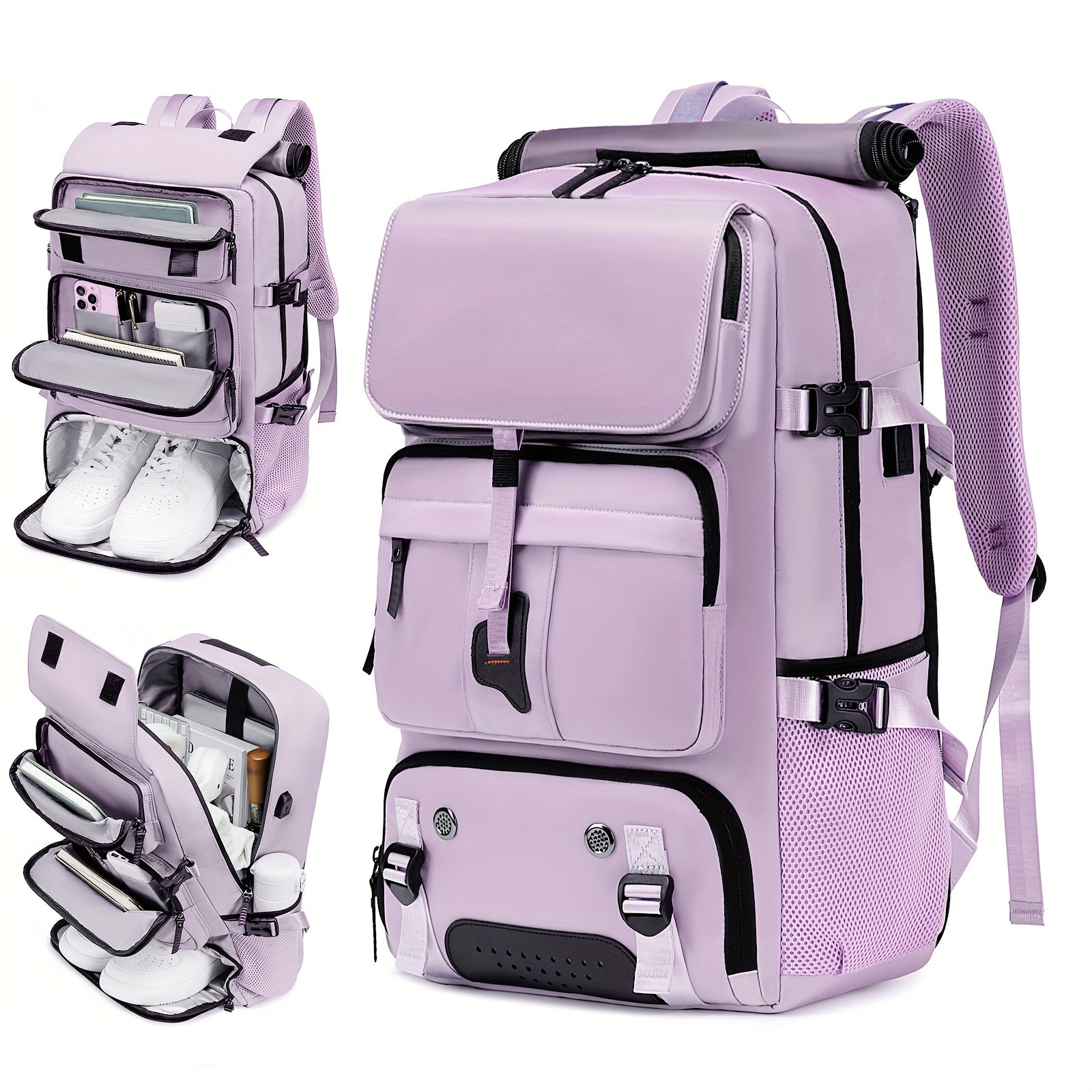 Ein großer Laptop-Rucksack, sowohl für Männer als auch Frauen konzipiert, mit multifunktionalem Reisedesign und Schuhfach, ideal für Geschäftsreisen, Reisen, Universität, Urlaubsreisen, Partygeschenke, Schulgebrauch