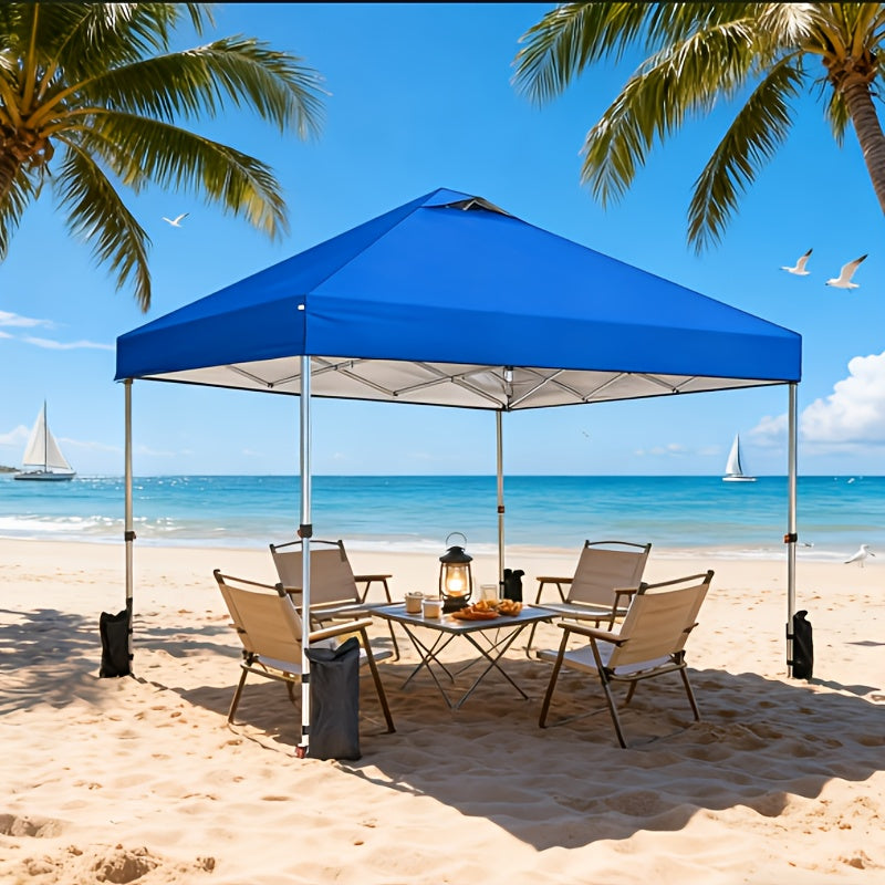 Hochleistungs-10x10ft Pop-Up-Pavillon – 1-Personen-Aufbau mit einem Handgriff, inklusive Rollentasche, tragbarer Pavillon für Outdoor-Camping, Strand, Markt