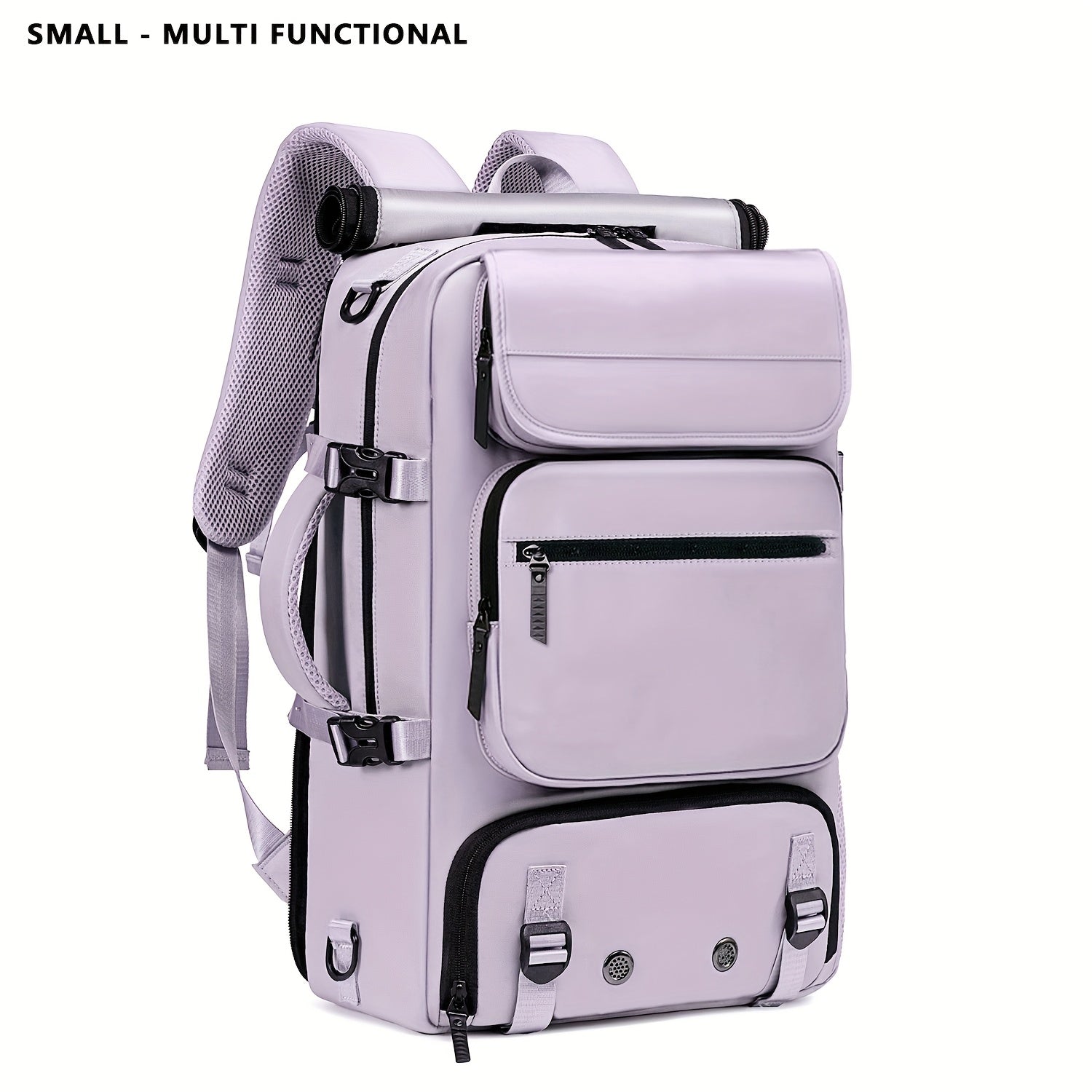 Men'S Large Capacity Travel Laptop Backpack, Airline Approved Business Work Bag, Fits 17-inch Notebook, Durable Nylon Material, With Shoe Compartment, Adjustable Shoulder Straps, And Multiple Utility Pockets, Ideal For Outdoor Hiking And Camping