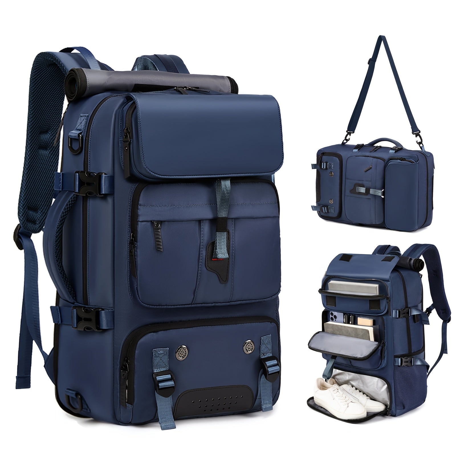 Ein großer Laptop-Rucksack, sowohl für Männer als auch Frauen konzipiert, mit multifunktionalem Reisedesign und Schuhfach, ideal für Geschäftsreisen, Reisen, Universität, Urlaubsreisen, Partygeschenke, Schulgebrauch