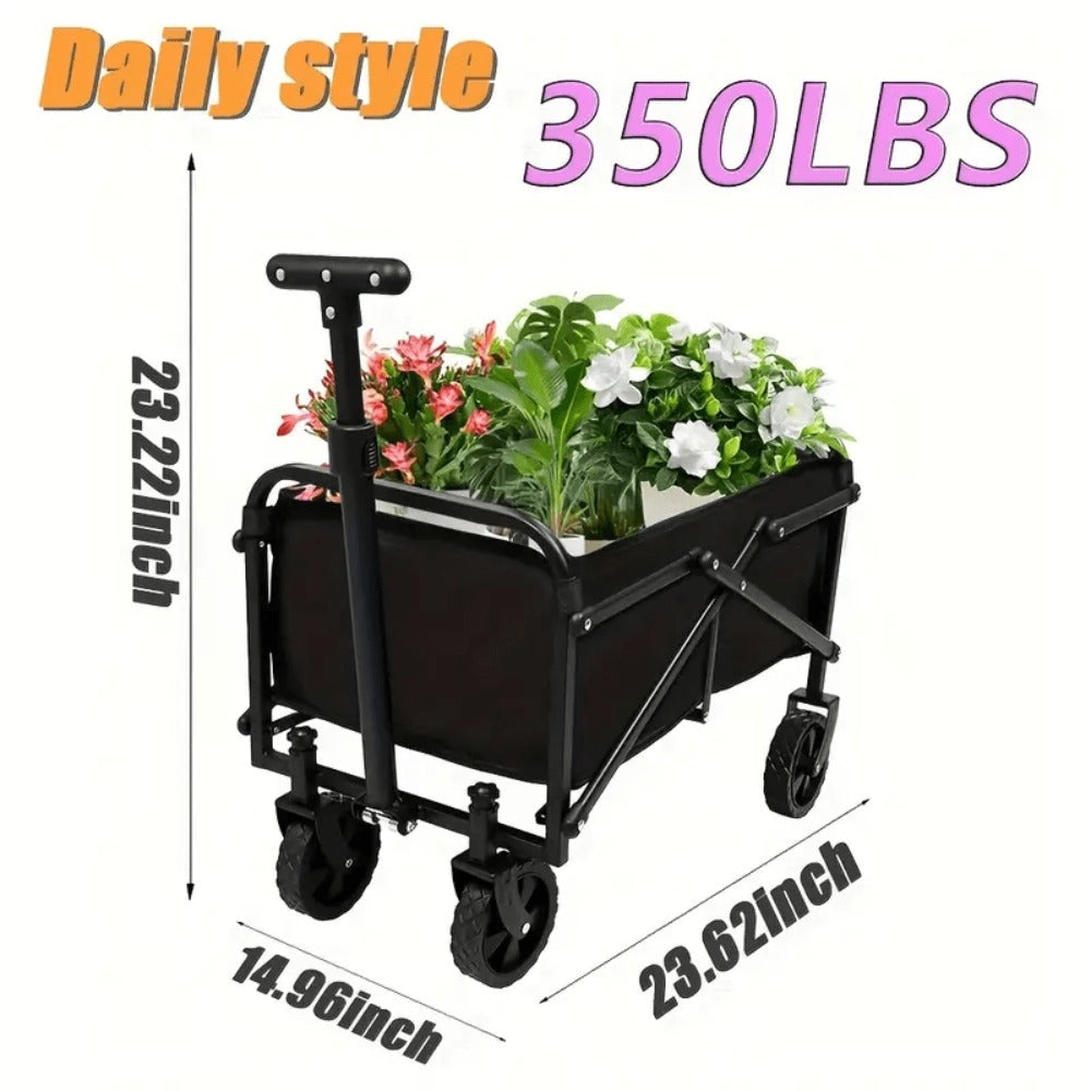 680LBS/550LBS/350LBS Christmas Sports Equipment Transporter, Folding Cart with Fully Portable Tires, Strong Load Capacity, Heavy Duty Multi-Purpose Cart with Transport Rack, Suitable for Beach, Garden, Camping, Shopping, and Sports Clearance