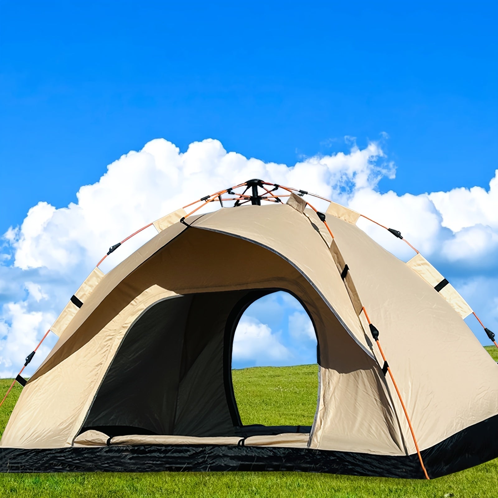 Vollautomatisches Pop-up-Zelt für Outdoor-Selbstfahrertouren, Camping, Angeln und Strandschutz, geeignet für 2-3 oder 3-4 Personen, tragbar zum Angeln und Wandern