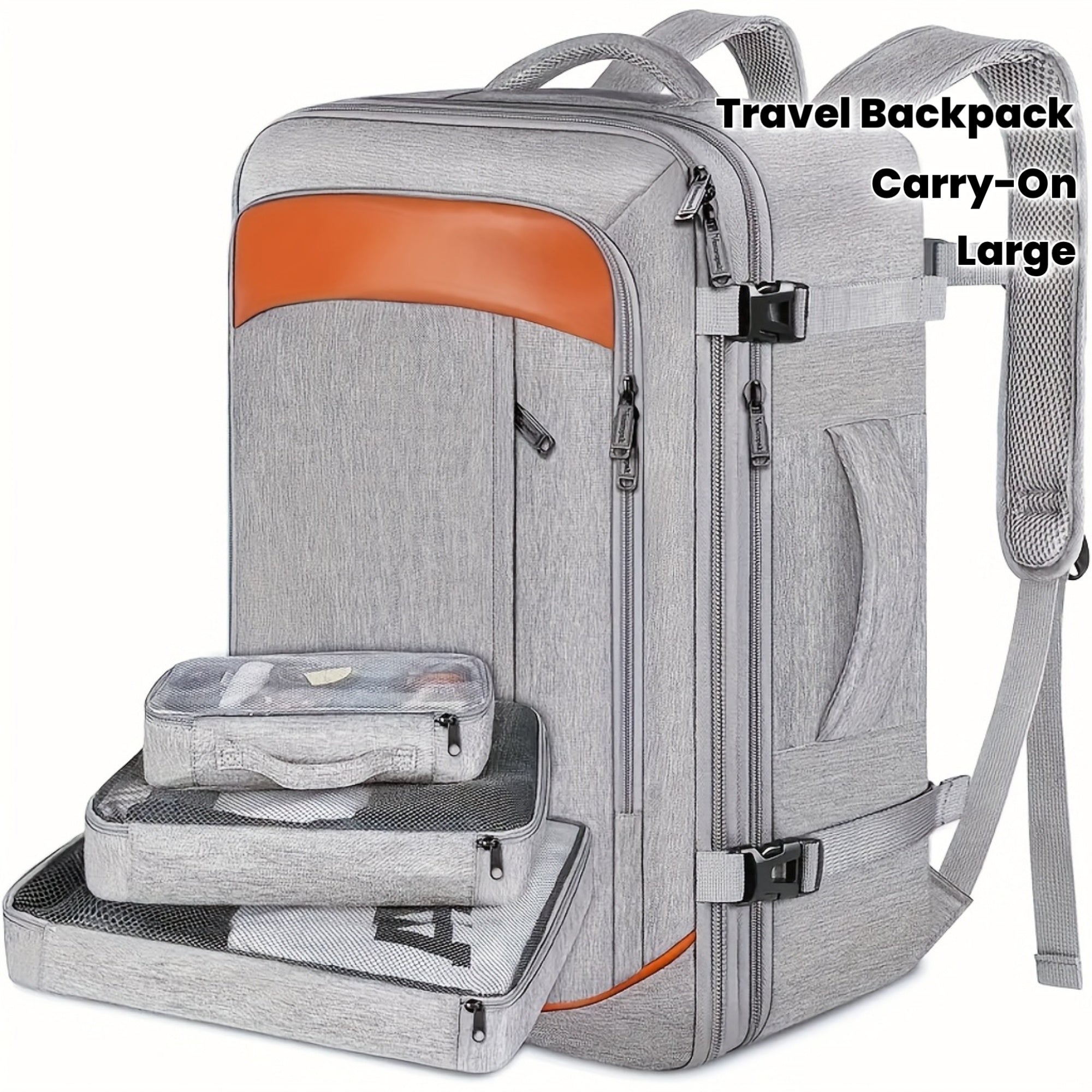 Travel Backpack, Extra Large 10.57gal Airline Approved Travel Backpacks with 3 Packing Cubes for Women Men,Carry On Backpack, Expandable Overnight Luggage Daypack Business Weekender Bag, Travel Backpack Airline Approved, Carry on Luggage,Black Friday