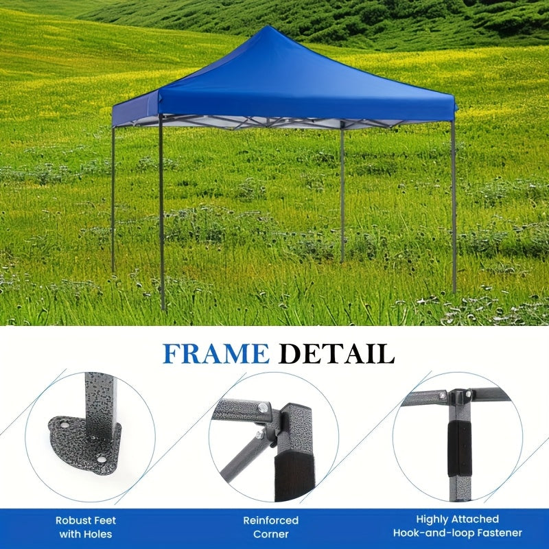 Outdoor Pop-Up-Pavillon 3x3m Zelt Camping Sonnenschutz-Serien-Partyzelt, 9,3 m² Schattenfläche