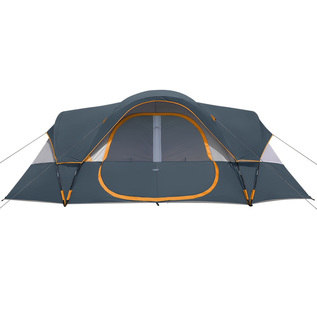 10 Person for family Camping Tent, Spacious 2 Room & Windproof Cabin Tent With Mesh Windows, Easy Setup, Perfect For Family Trips & Outdoor Gatherings