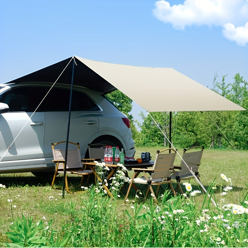 Car Canopy Camping, Outdoor Freestanding Roof Tent for SUV Truck Land Shelter, Foldable Portable Car Awning Sunshade