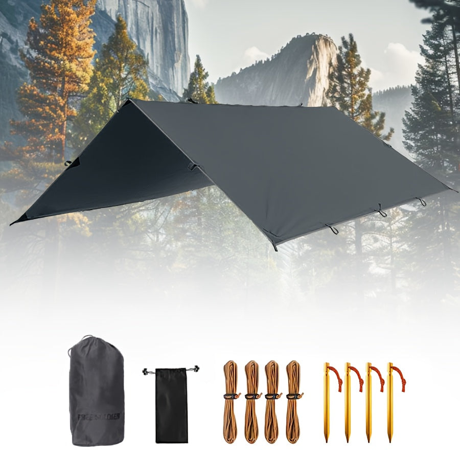 FREEKITE Winddichter Camping-Sonnenschutz, schnell aufbaubares, tragbares Zelt mit Zubehör für Wandern, Outdoor-Veranstaltungen, Picknick & Reisen