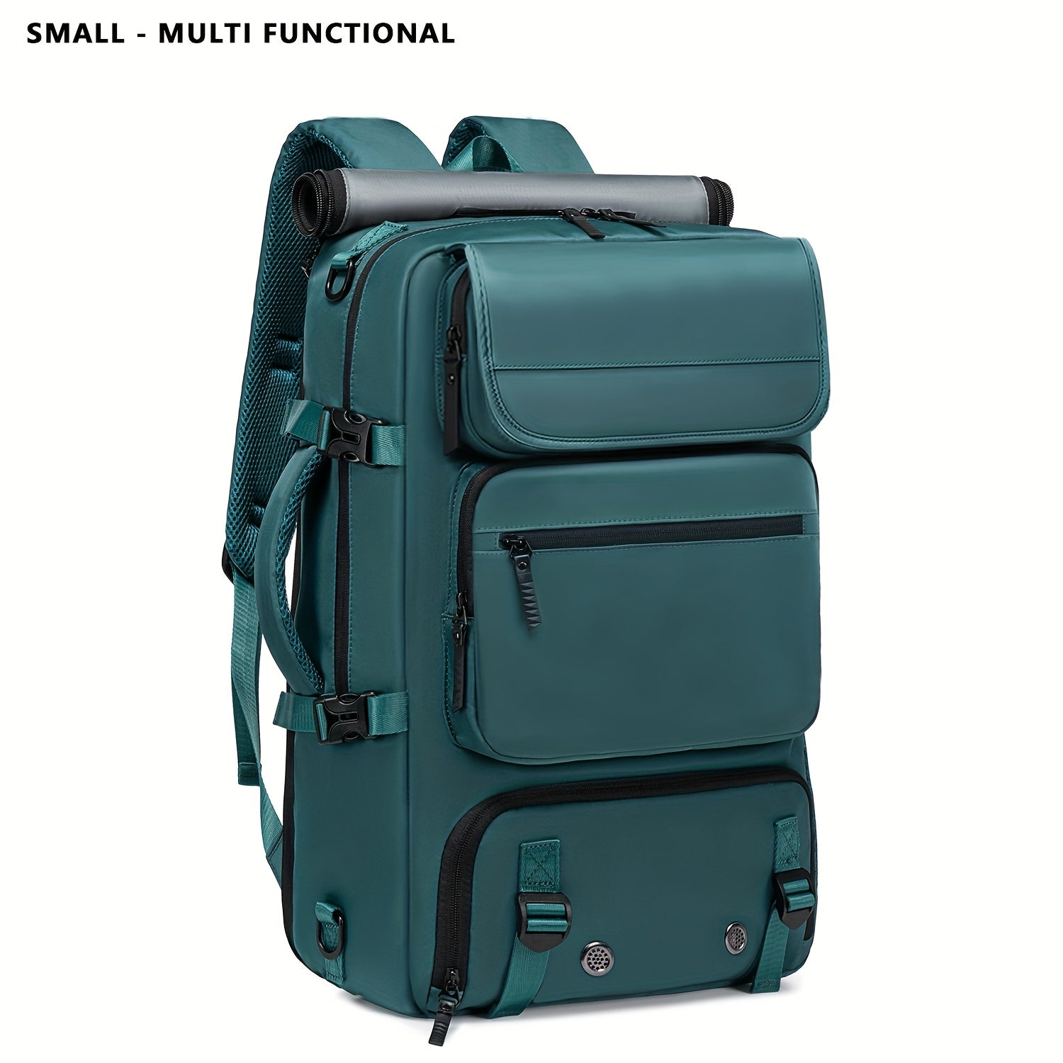 Men'S Large Capacity Travel Laptop Backpack, Airline Approved Business Work Bag, Fits 17-inch Notebook, Durable Nylon Material, With Shoe Compartment, Adjustable Shoulder Straps, And Multiple Utility Pockets, Ideal For Outdoor Hiking And Camping