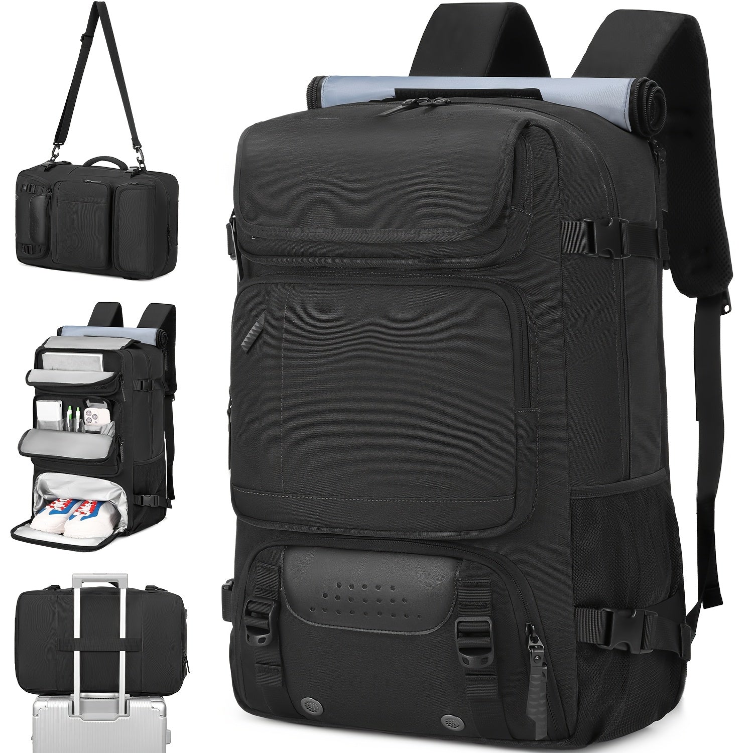 Reise-Herrenrucksack mit Laptopfach, Schuhfach und verstellbarem Riemen – für Wanderungen, Geschäftsreisen und Outdoor-Abenteuer