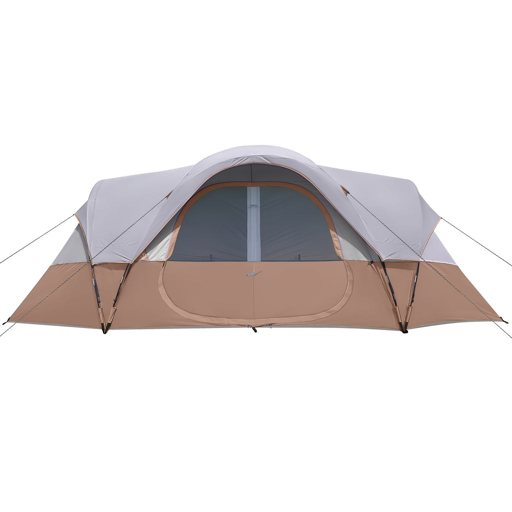 10 Person for family Camping Tent, Spacious 2 Room & Windproof Cabin Tent With Mesh Windows, Easy Setup, Perfect For Family Trips & Outdoor Gatherings