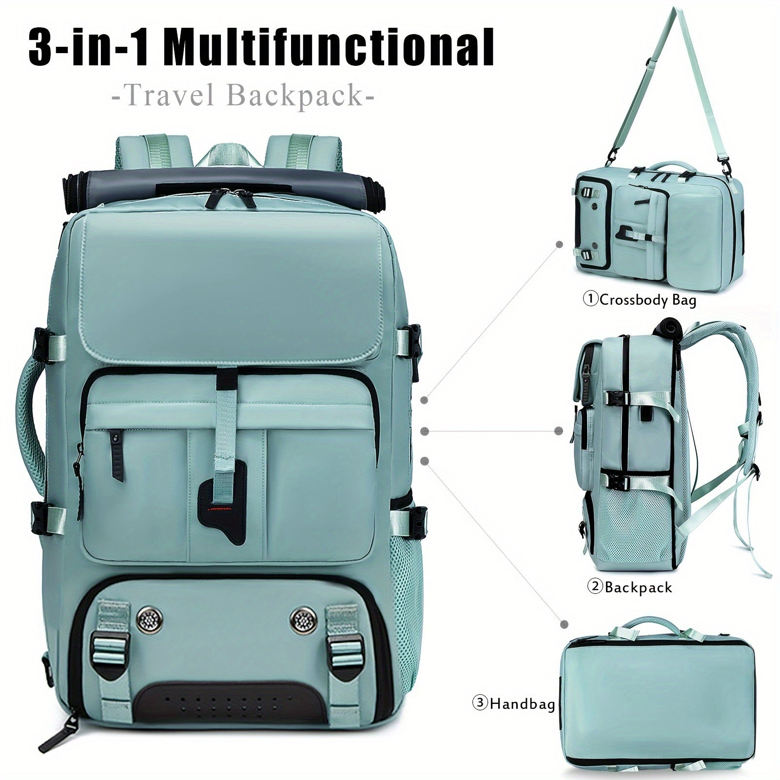 Ein großer Laptop-Rucksack, sowohl für Männer als auch Frauen konzipiert, mit multifunktionalem Reisedesign und Schuhfach, ideal für Geschäftsreisen, Reisen, Universität, Urlaubsreisen, Partygeschenke, Schulgebrauch