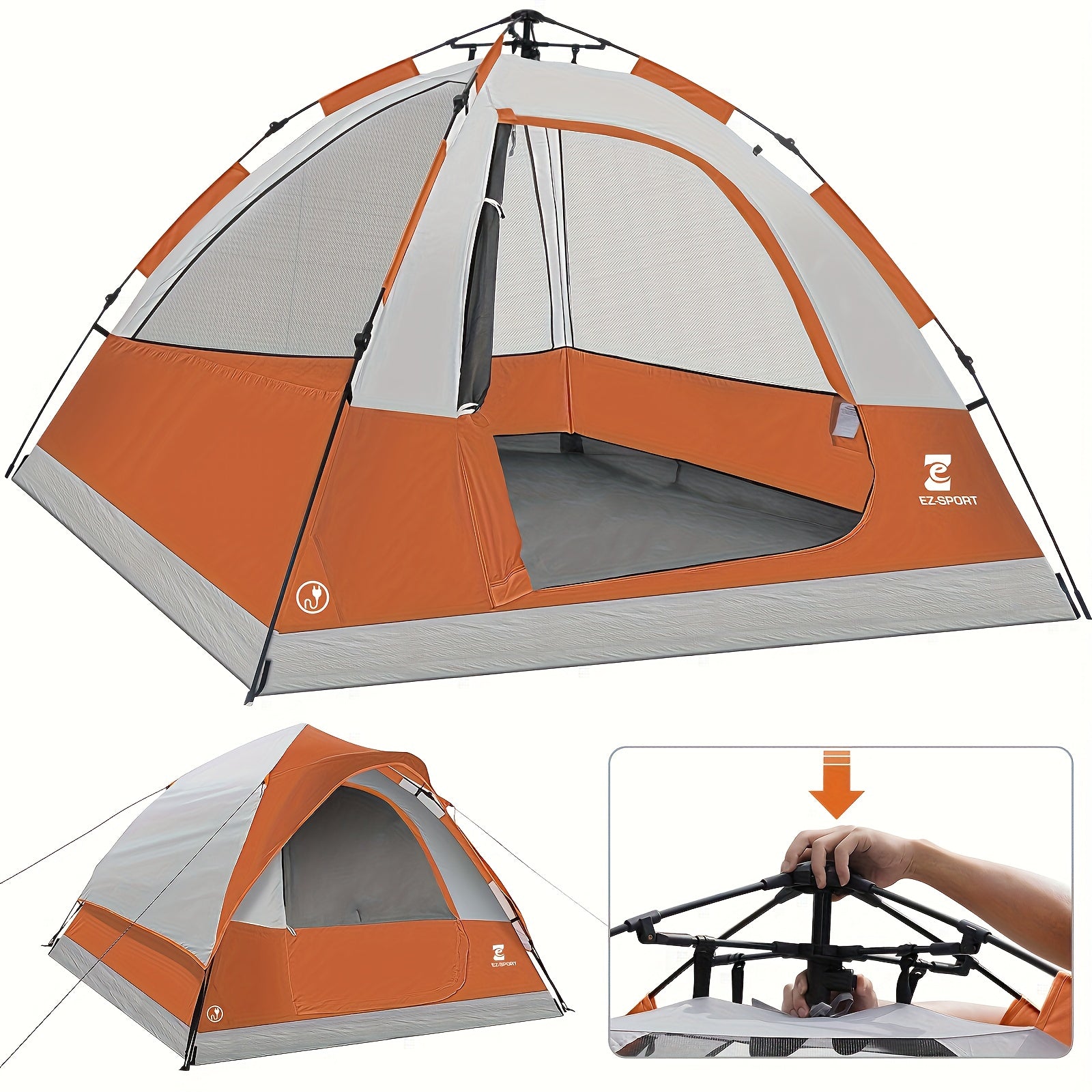 UNICAMPER Strandzelt für 3 Personen, Sonnenschutz UPF 50+ mit verlängertem, wasserdichtem PE-Boden & 3 aufrollbaren Netzfenstern, tragbarer Strandsonnenschutz, einfacher Aufbau für Outdoor-Camping, Indoor, Angeln, Garten. (Grün)